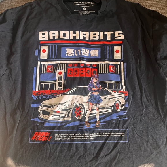 Bad Habit Black Graphic Tee - Picture 1 of 3